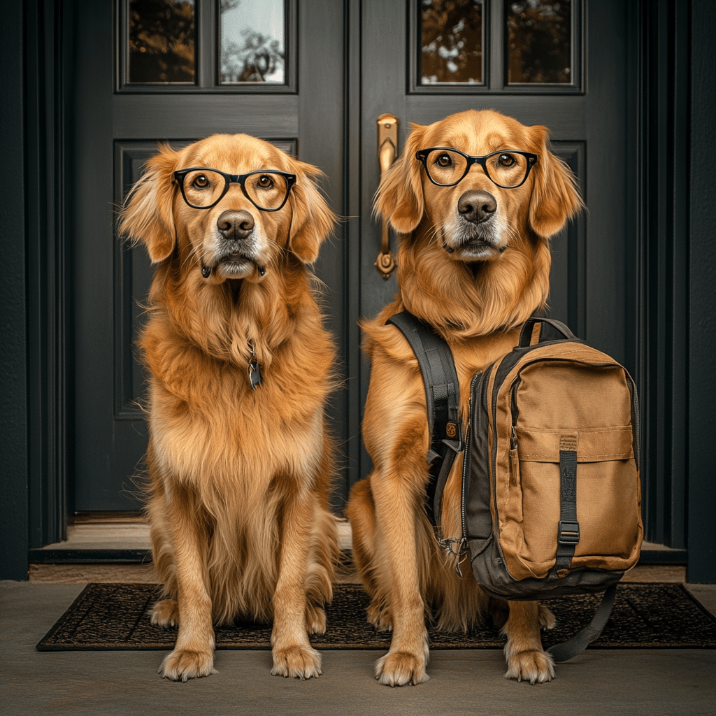 Back to School Golden Retrievers